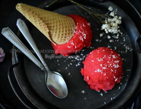 Sorbet rhubarbe fraise