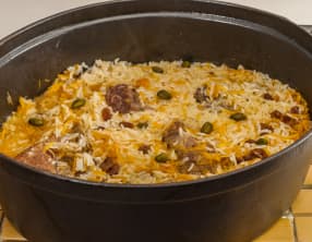 Ragoût de viande aux carottes et au riz