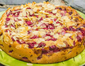 Gâteau aux framboises et mascarpone