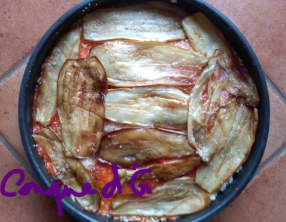 Gratin de riz aux aubergines frites à la palermitaine