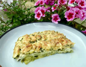 Gratin de ravioles aux courgettes