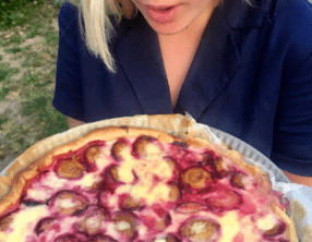 Tarte aux prunes et son flan à l’alsacienne