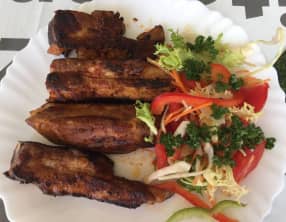 Travers de porc marinés au ketchup et moutarde