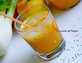 Jus vitaminé pomme, fenouil et graines de chia, vegan