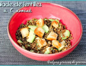 Salade de lentilles à l'avocat
