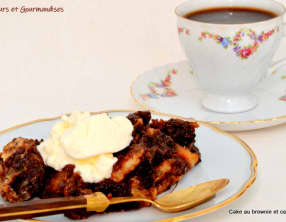 Cake de brownie et Caramel.