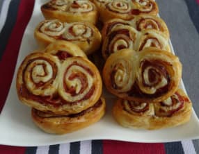 Palmiers au jambon cru
