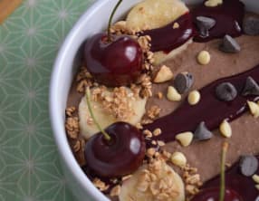 Chia pudding au chocolat et lait de coco