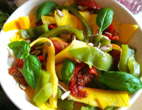 Salade de poivrons grillés au barbecue