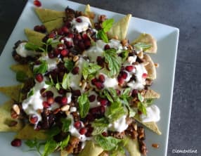 Salade Fattouche à la viande de bœuf et aubergine