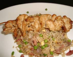 Brochettes de poulet esprit asiatique