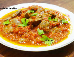 Emincé de veau au coulis de tomates