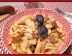 One pot Pasta chorizo et poivrons au Cookéo