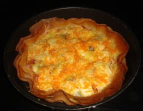 Tarte brick au bacon et 4 fromages