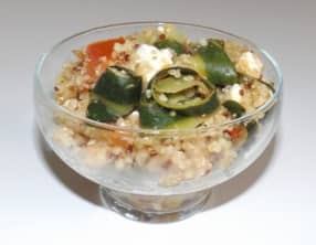 Quinoa et boulgour à la courgette et à la feta