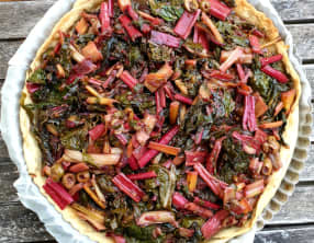 Tarte vegan aux blettes multicolores