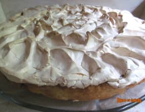 Tarte meringuée à la rhubarbe