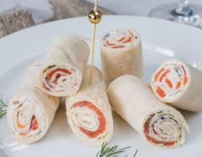 Wraps de saumon fumé