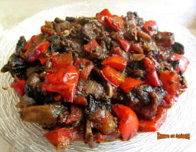 Ragoût de poivrons et champignons