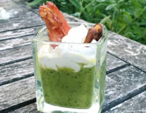 Cappuccino de courgettes et ricotta