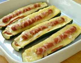 Courgettes hot-dog