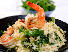 Risotto aux langoustines et citron.