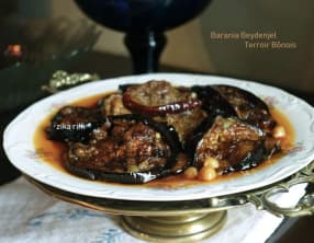 Ragoût d'aubergines frites