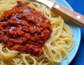 Spaghetti à la sauce Bolognaise rapide