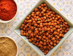 Pois chiches grillés aux épices