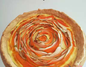 Tarte chèvre, carotte et courgette