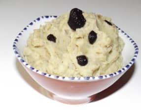 Purée de pommes de terre aux olives noires