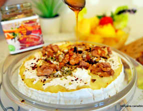 Coulommiers au miel et aux fruits secs