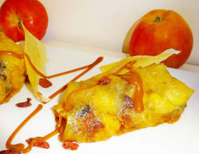 Mini brick pommes raisins baies de goji au caramel au beurre salé