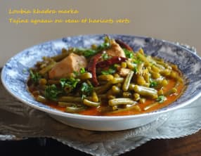Tajine de veau de lait aux haricots verts