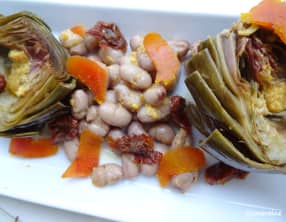 Salade de cocos roses et artichauts à la poutargue