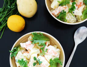 Salade pommes de terre et saumon