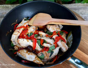 Ventrèche de thon et poivrons confits