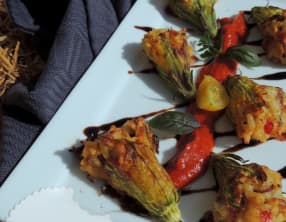 Fleurs de courgettes farcies au riz