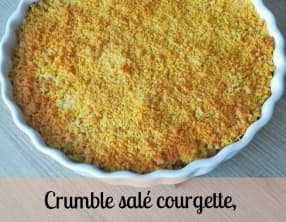Crumble salé courgettes, chèvre et curry