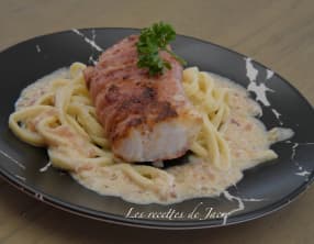 Pavés de cabillaud lardés