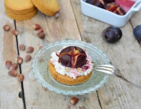 Sablé à la brousse et aux figues rôties