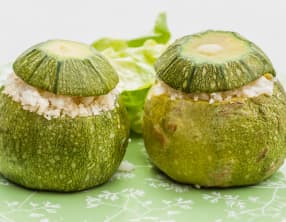 Courgettes farcies au riz