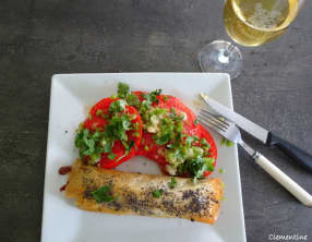 Carpaccio de tomates avec salsa de cébettes et gingembre de Yotam Ottolenghi