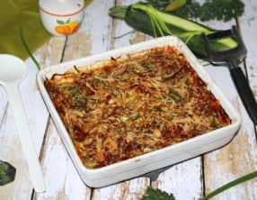 Gratin de courgettes au saumon