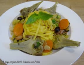 Artichauts violets à la barigoule et lunguine