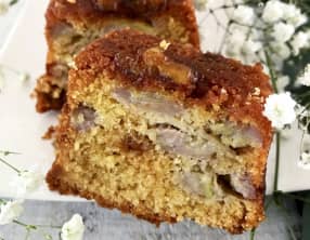 Cake banane et fudge caramel