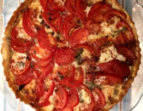 Tarte à la tomate et au gorgonzola mascarpone
