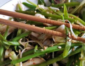 Salade coréenne de ciboules chinoises