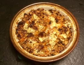 Gratin de Crozets aux noix et au bleu de Bresse