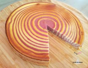 Gâteau zébré framboise et citron